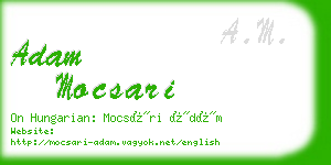 adam mocsari business card